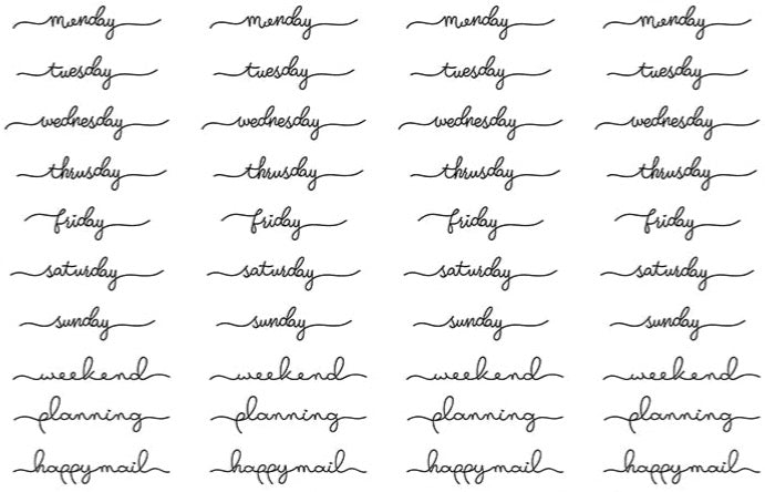 1 Sheet Calendar Stickers  Monthly / Weekly