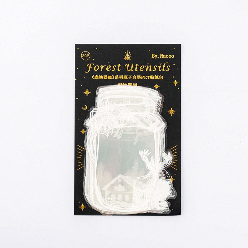 20 Pcs Bottle Decorative Stickers