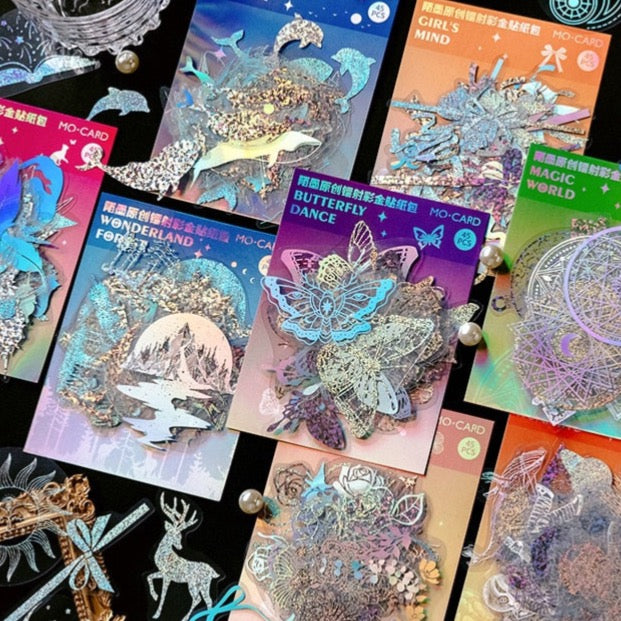 20 Pcs Silver Foil Stickers