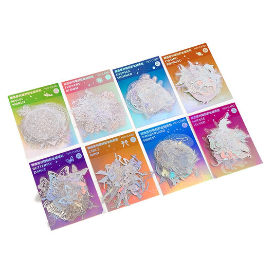 20 Pcs Silver Foil Stickers