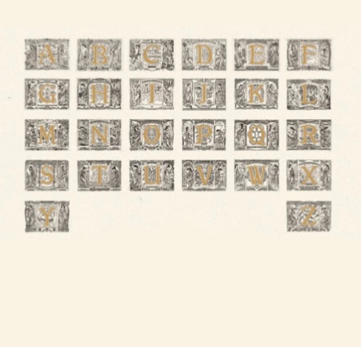 Gothic Foiled Alphabet Stickers