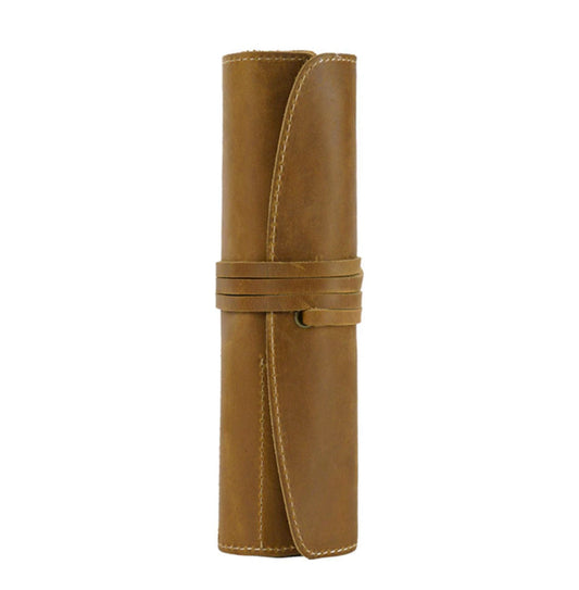 100% Genuine Leather Roll Pencil Case