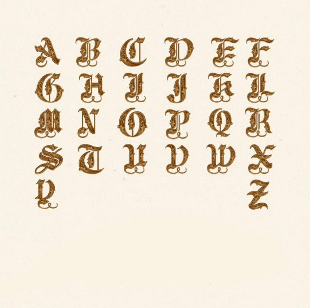 Gothic Foiled Alphabet Stickers