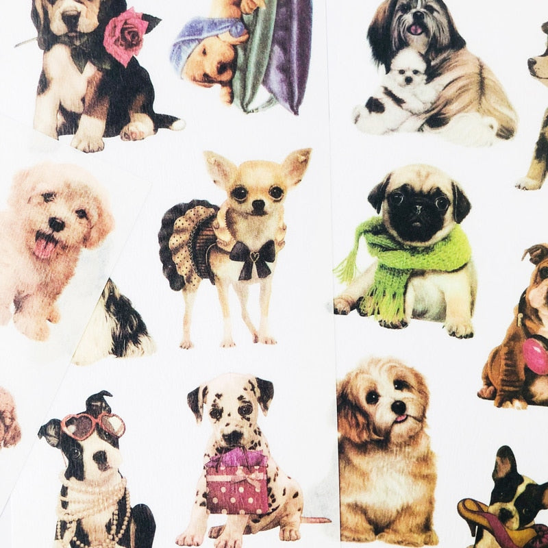 3 Sheets/Pack Dogs Decorative Stickers