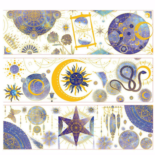 3 Sheets/Pack Brilliant Stars Whales Fish Stickers