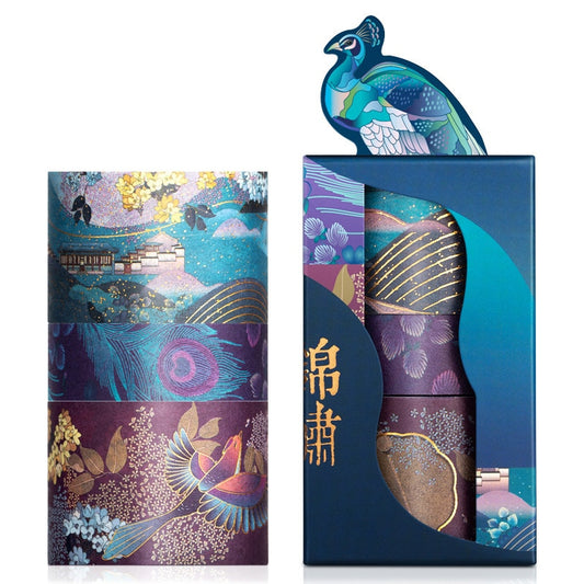 3 Rolls Peacock Washi Tapes