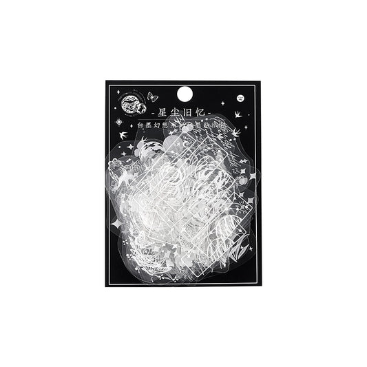 30 Pcs White Fantasy Sky Series Decorative Stickers