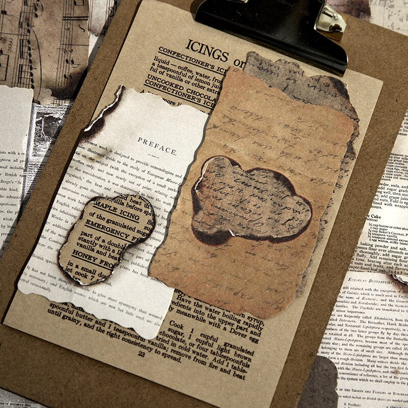 30 Pcs/Lot Burnt Effect Memo Cards