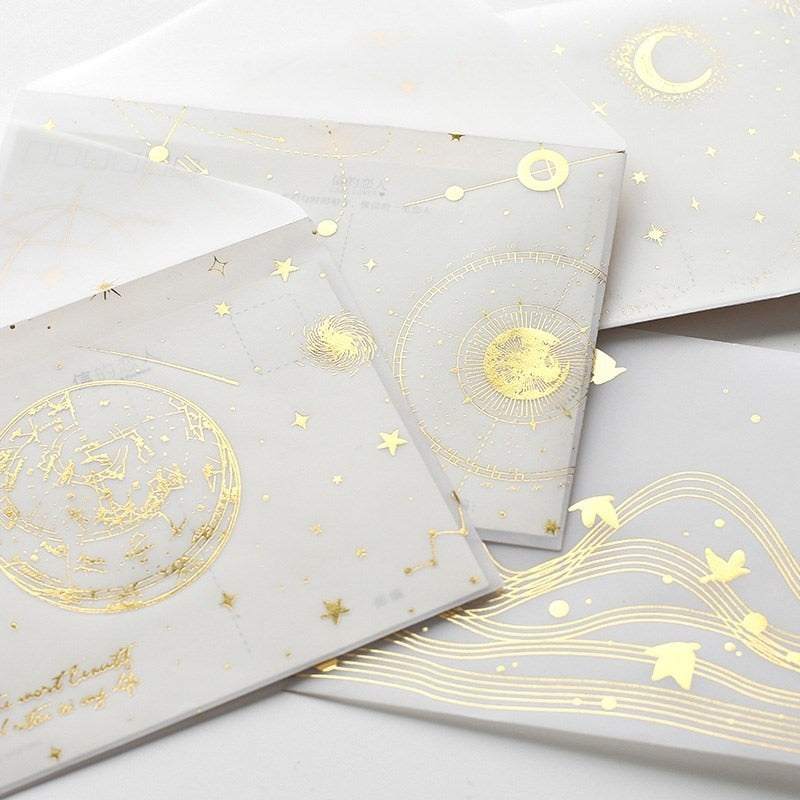 3 Pcs Acetate Starry Sky Envelope