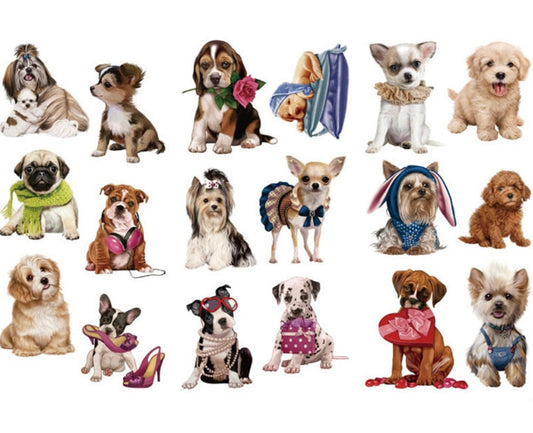 3 Sheets/Pack Dogs Decorative Stickers