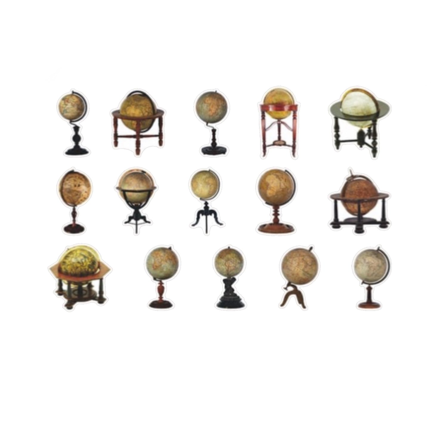 45 Pcs Old Style Furniture Stickers