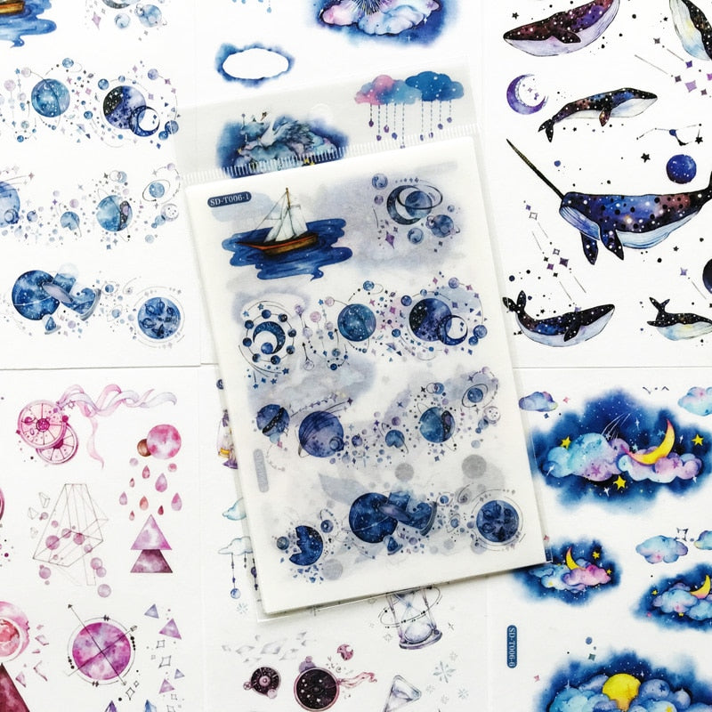 6 Sheets  Star Wale Stickers