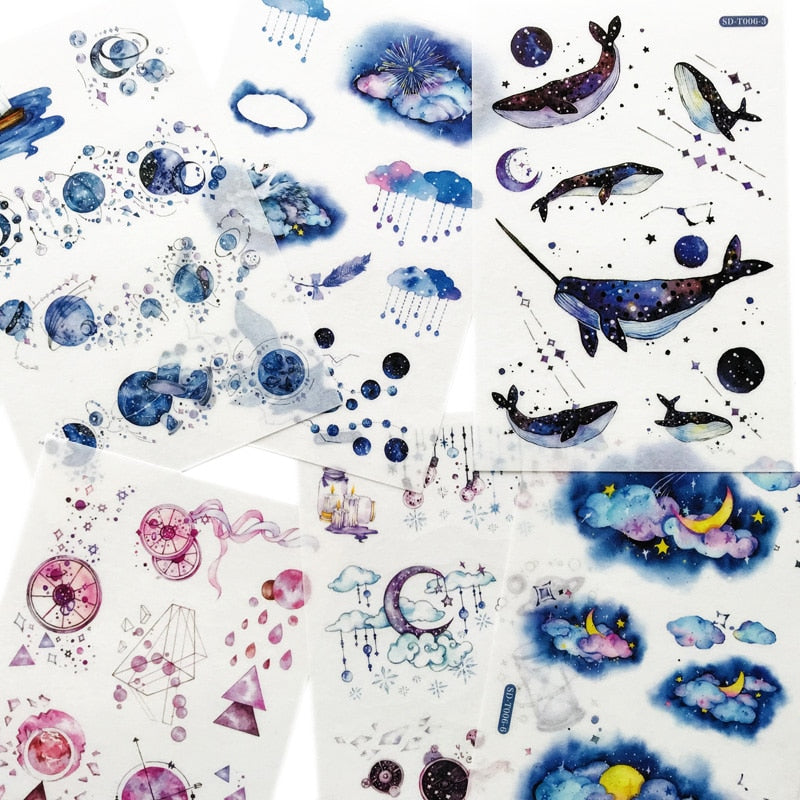 6 Sheets  Star Wale Stickers