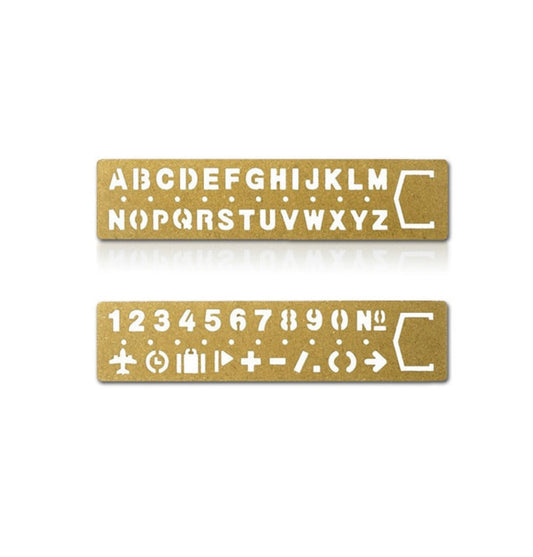 Metal Brass Letters Stencil Ruler