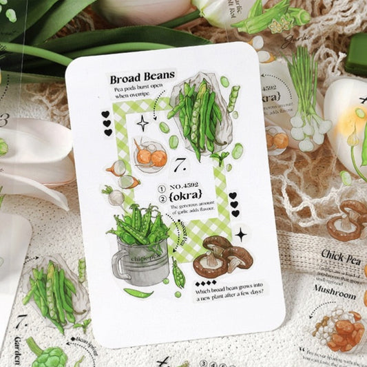 6 Pcs PVC Vegetables Stickers