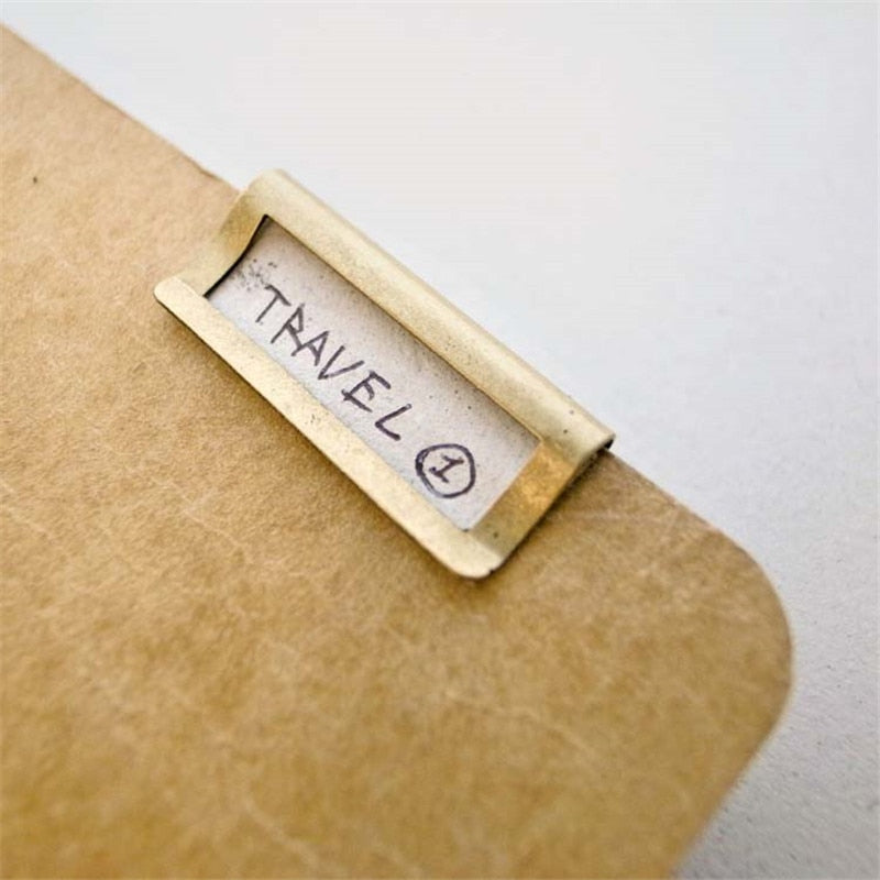 6 Pcs Metal Brass Index File Clip