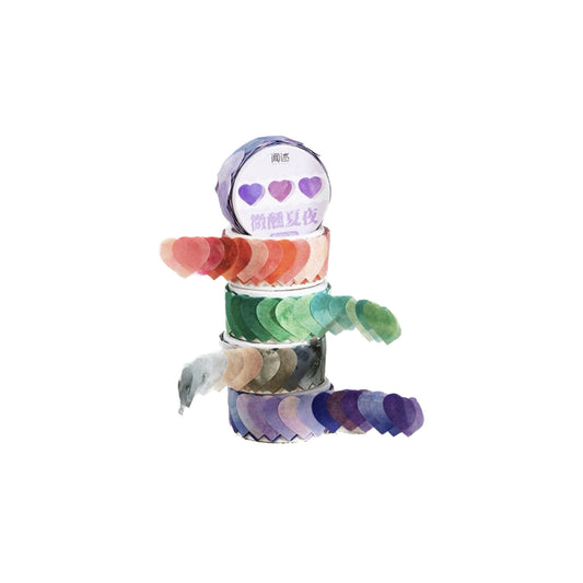 100 Pcs/roll Hearts Petals Washi Tape