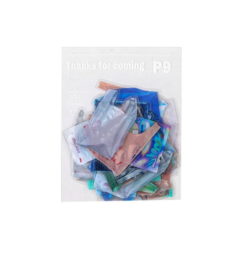 30 Pcs Plastic Bags Card Cutouts