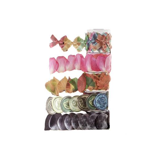 100 Pcs/roll Assorted Petals Washi Tape Stickers