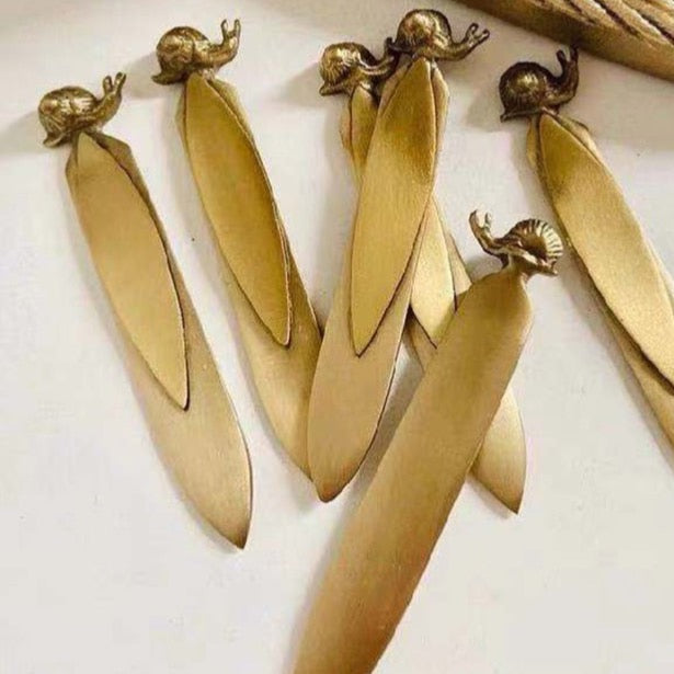 Brass Metal Snail Clip Bookmark