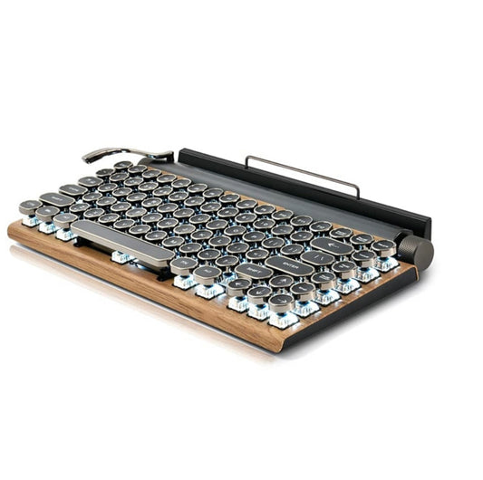 Retro Typewriter Wireless Mechanical Keyboard Bluetooth For  iPad