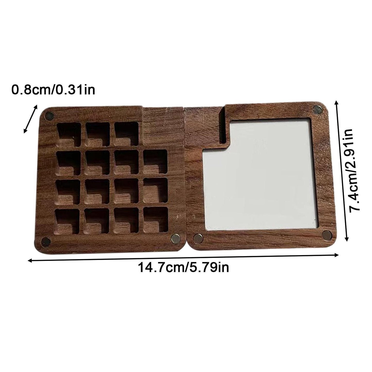 Empty Wooden Art Watercolor Palette