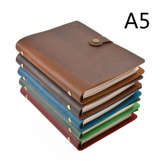 A5 6 Ring Leather Retro Notebook Binder