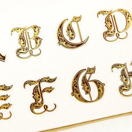 Gothic Foiled Alphabet Stickers