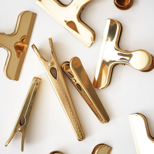 Brass Metal Gold Binder Clip