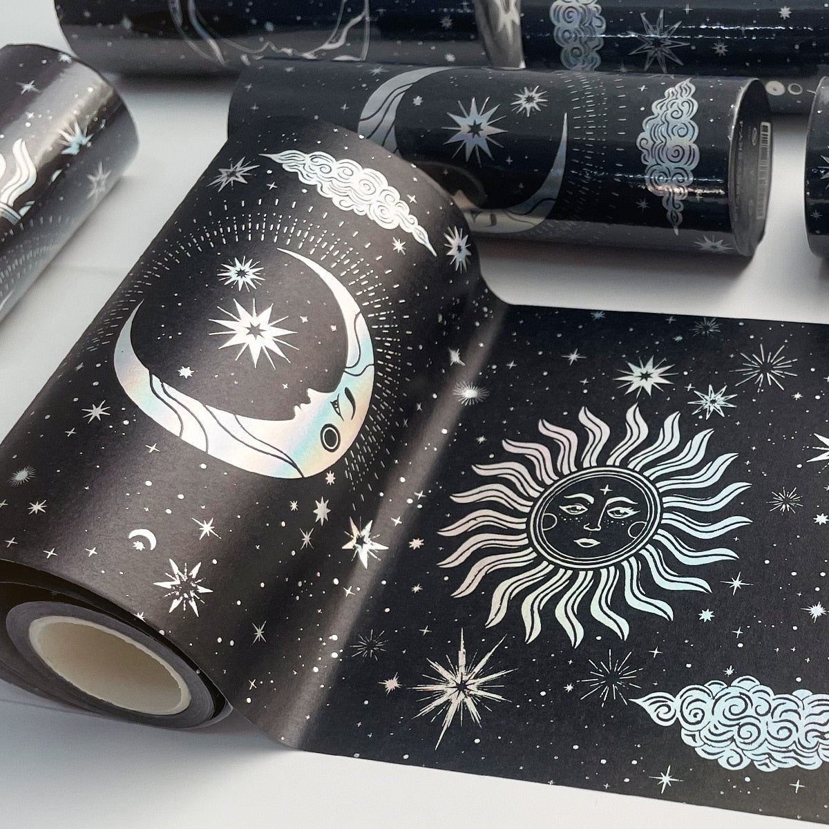 1 Roll Wide Gold Foil Constellation Washi Tape