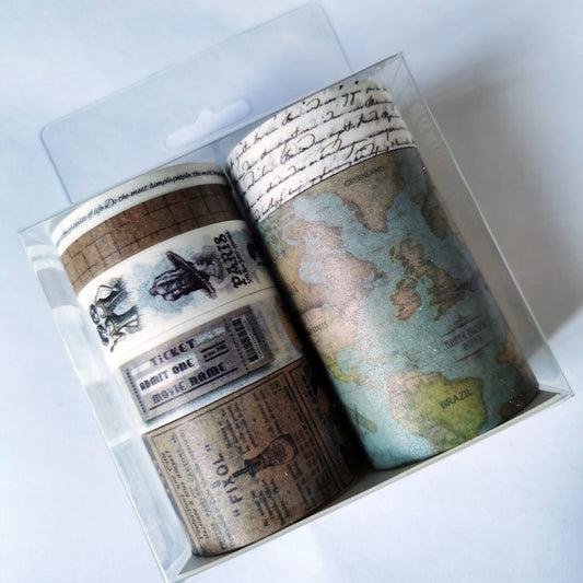Retro Vintage Map Washi Tape