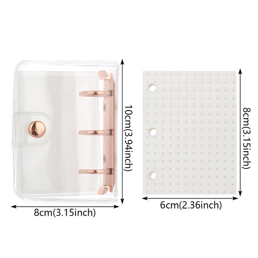 A9 3 Ring Mini Binder Notebook Cover Loose-leaf Refill 45 Sheets