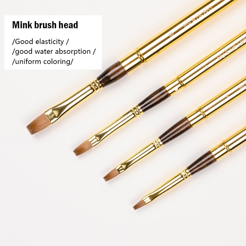 4 Pcs Travel Watercolor Brushes