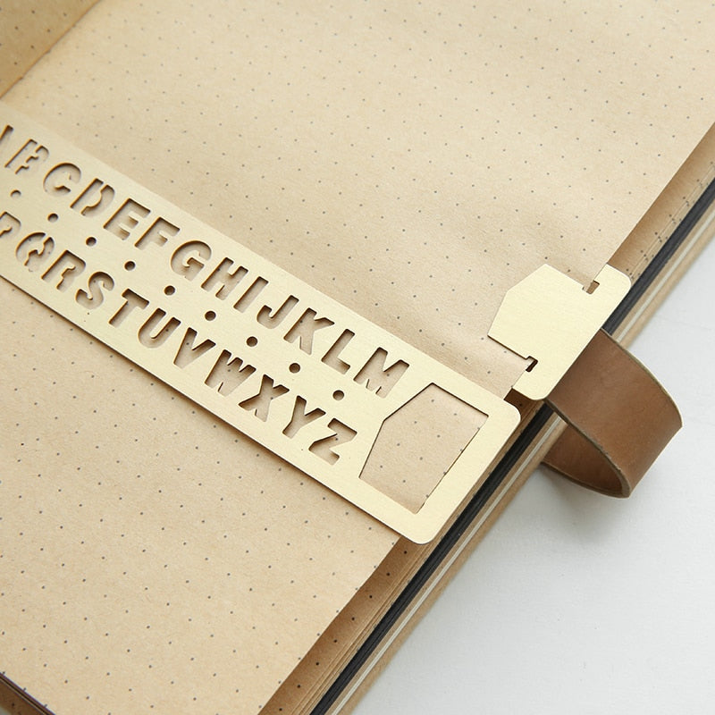 Metal Brass Letters Stencil Ruler