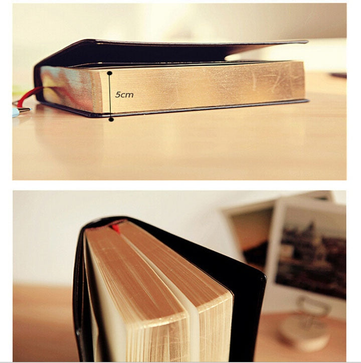 Vintage Style Thick Leather Journal Notebook